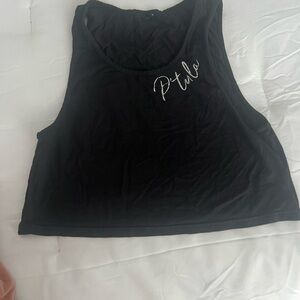 P'tula Black Sleeveless Crop Top